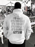 Men's LET'S GO Printed Gym Hoodie